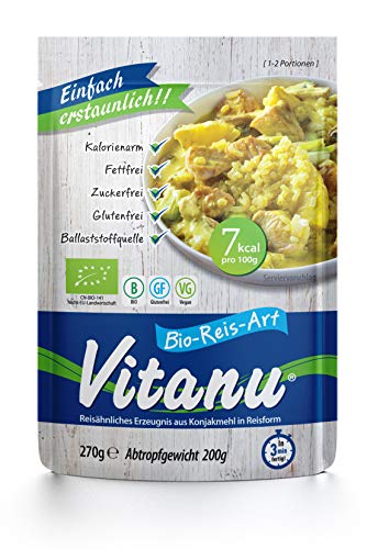 NEU Organic Vitanu - Shirataki Nudeln Reisersatz - 1 x 200g von Vitanu