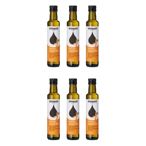 6 x Weizenkeim-Öl mit Sanddorn 250 ml reich an Vitamin E von Vitaquell