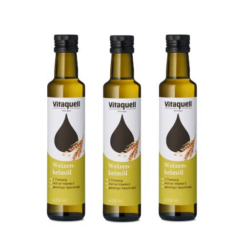 Vitaquell 3 x Weizenkeim-Öl, kaltgepresst 250 ml Vitaquell 3 x Weizenkeim-Öl, kaltgepresst 250 ml von Vitaquell