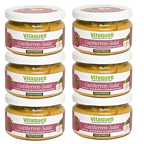 Vitaquell 6 x Gutsherren - Salat - vegetarisch, herzhaft pikant, 200g To Go Vitaquell 6 x Gutsherren - Salat - vegetarisch, herzhaft pikant, 200g To Go von Vitaquell
