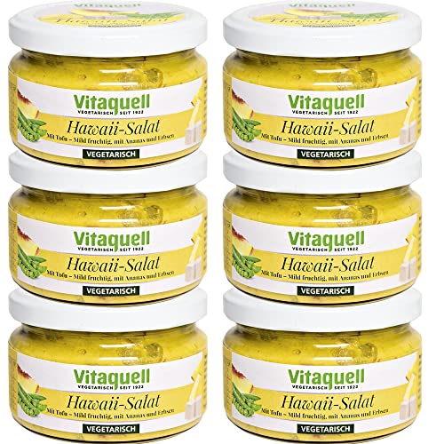 Vitaquell 6 x Salat Hawaii - vegetarisch mit Ananas und Apfel, 200 g Vitaquell 6 x Salat Hawaii - vegetarisch mit Ananas und Apfel, 200 g von Vitaquell