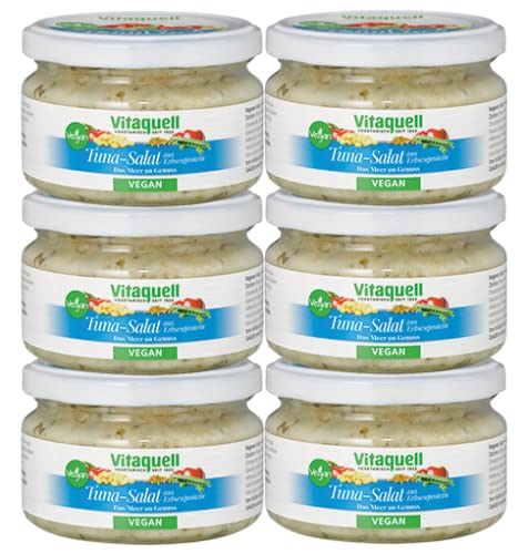 Vitaquell 6 x Tuna-Salat - vegan, mild-pikant mit Erbsenprotein, 180 g Vitaquell 6 x Tuna-Salat - vegan, mild-pikant mit Erbsenprotein, 180 g von Vitaquell