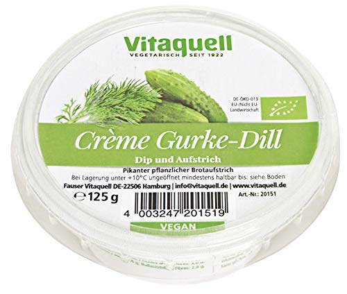 Vitaquell Bio Crème Gurke-Dill - veganer Frischkäse 125 g Vitaquell Bio Crème Gurke-Dill - veganer Frischkäse 125 g von Vitaquell