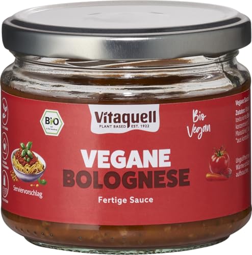 Vitaquell Bio Vegane Bolognese, 240 g Fertiggericht - ideal als Sauce zu Nudeln, Reis, Topping oder Füllung Vitaquell Bio Vegane Bolognese, 240 g Fertiggericht - ideal als Sauce zu Nudeln, Reis, Topping oder Füllung von Vitaquell