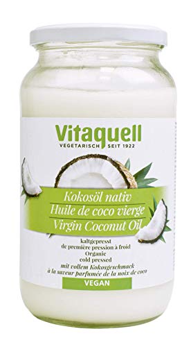 Vitaquell Kokosöl 860 ml Bio, nativ kaltgepresst zum Kochen, Backen, Braten oder für die Hautpflege von Vitaquell