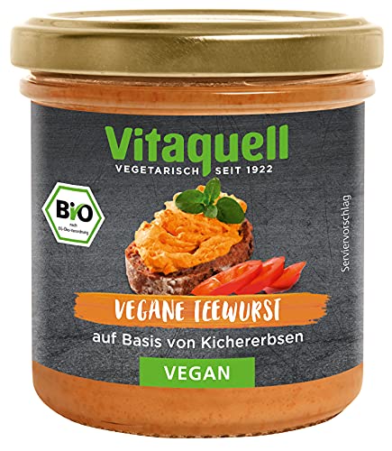 Vitaquell Vegane Teewurst auf Basis von Kichererbsen, 125 g im Glas Vitaquell Vegane Teewurst auf Basis von Kichererbsen, 125 g im Glas von Vitaquell