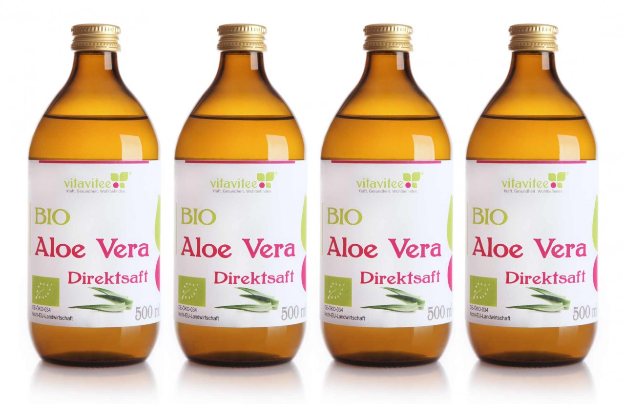 Bio Aloe Vera Direktsaft 4 x 0,5 Liter - Sch?nheit von Innen von Vitavitee