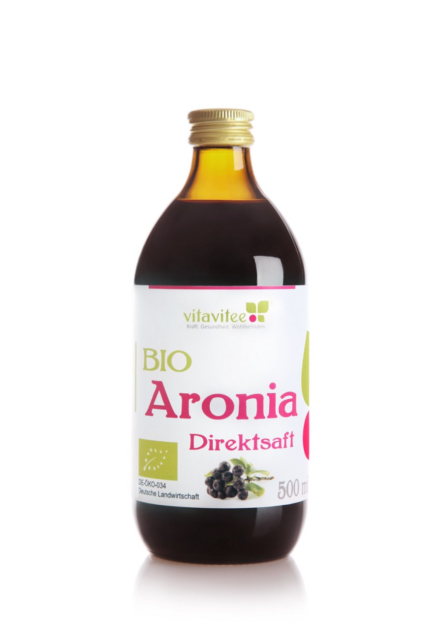 Bio Aronia Direktsaft 0,5 Liter - Genuss auf ganzer Linie von Vitavitee