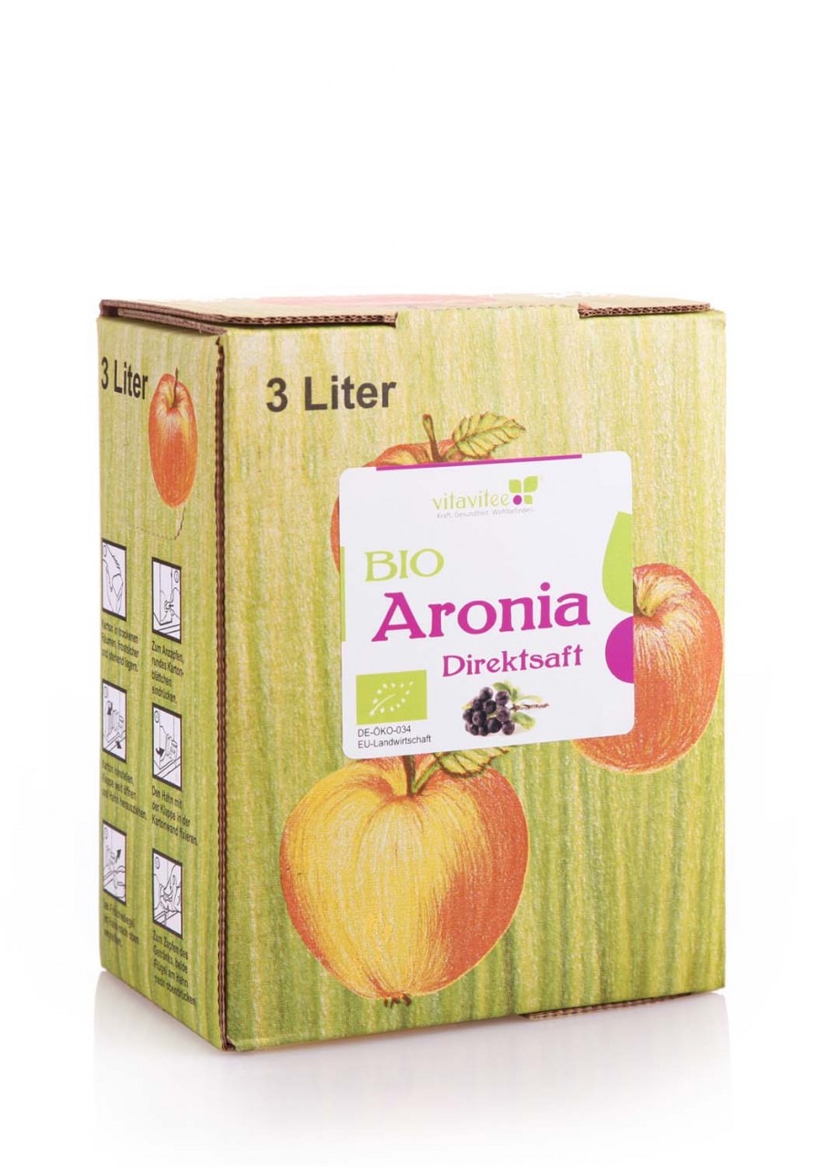 Bio Aronia Direktsaft 3 Liter - Genuss auf ganzer Linie von Vitavitee
