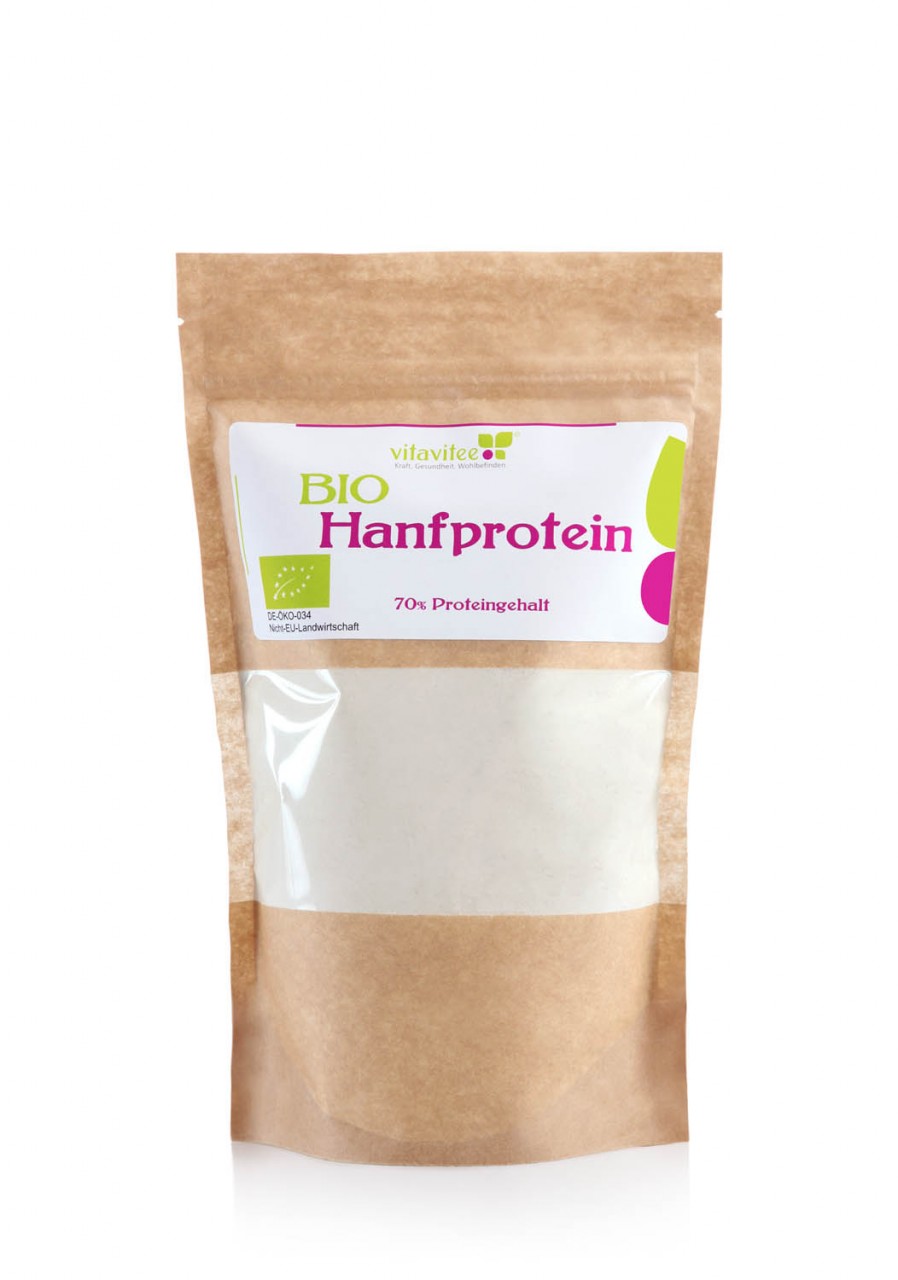 Bio Hanfprotein Pulver 70 % Proteingehalt 200 g von Vitavitee