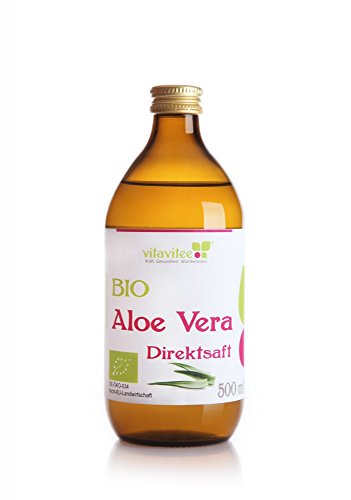 Vitavitee Bio Aloe Vera Direktsaft durchschnittlich 1200 mg/l Aloeverose (500 ml) von Vitavitee