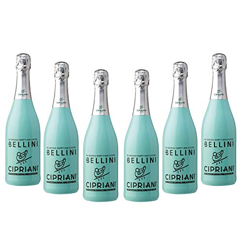 6x Cipriani aromatisierter Cocktail 'Bellini' mit Saft von weissen Pfirsichen, 750 ml von Viticoltori Ponte Srl