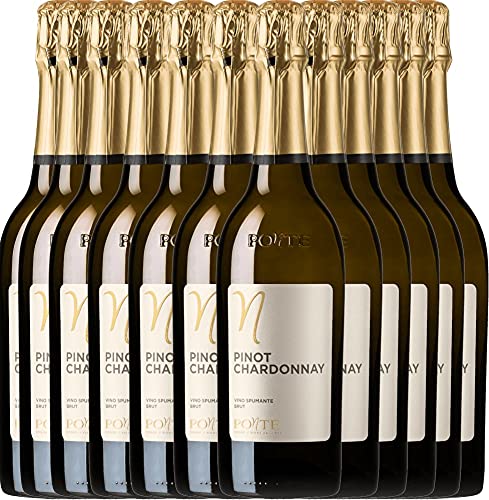 VINELLO 12er Weinpaket - Pinot Chardonnay Brut - Ponte mit einem VINELLO.weinausgießer | 12 x 0,75 Liter VINELLO 12er Weinpaket - Pinot Chardonnay Brut - Ponte mit einem VINELLO.weinausgießer | 12 x 0,75 Liter von Viticoltori Ponte