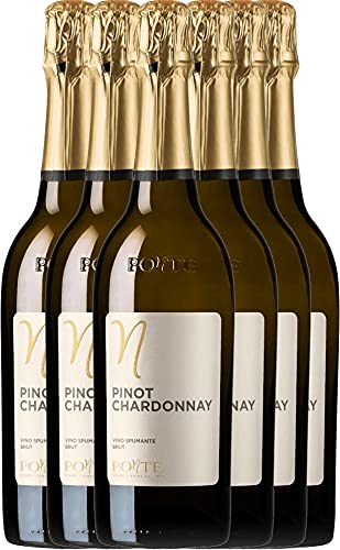 VINELLO 6er Weinpaket - Pinot Chardonnay Brut - Ponte mit einem VINELLO.weinausgießer | 6 x 0,75 Liter VINELLO 6er Weinpaket - Pinot Chardonnay Brut - Ponte mit einem VINELLO.weinausgießer | 6 x 0,75 Liter von Viticoltori Ponte