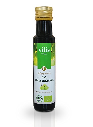 Bio Traubenkernöl | schonend kaltgepresst | reich an Vitamin E | regional produziert an der Mosel | zertifizierter Herstellungsprozess | zum Kochen, Backen, Braten | Vitis Vital (100ml) von Vitis