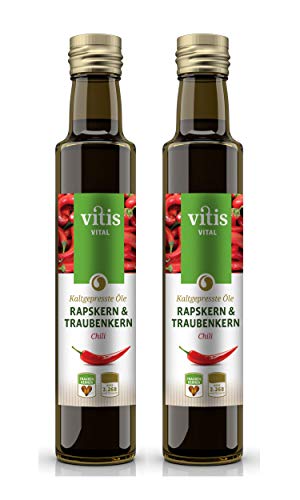 VITIS Vital Raps & Traubenkernöl "Chili", kaltgepresst, 2er Pack (2 x 250 ml) von Vitis