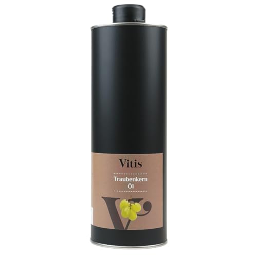 Vitis Vital Traubenkernöl | 1L | schonend kaltgepresst | reich an Vitamin E | regional produziert an der Mosel | zertifizierter Herstellungsprozess | zum Kochen, Backen, Braten von Vitis