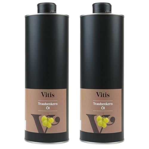 Vitis Vital Traubenkernöl | 2L | schonend kaltgepresst | reich an Vitamin E | regional produziert an der Mosel | zertifizierter Herstellungsprozess | zum Kochen, Backen, Braten von Vitis