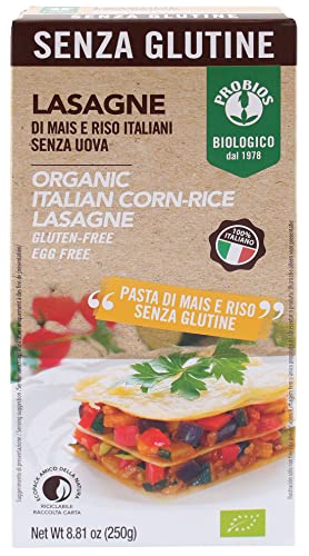 Probios Lasagne 100% Mais und Reis glutenfrei und eifrei Bio 250 g - 3er Pack von Probios