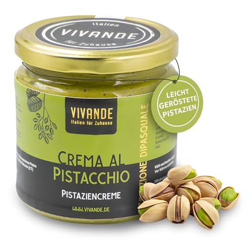 Sizilianische Pistaziencreme mit 40% Pistazien 400g by vivande.de - Italienischer Aufstrich für Feinschmecker! Perfekt für schnelle, luxuriöse Gaumenfreuden. Süße Pistazien Creme für Dubai-Schokolade Sizilianische Pistaziencreme mit 40% Pistazien 400g by vivande.de - Italienischer Aufstrich für Feinschmecker! Perfekt für schnelle, luxuriöse Gaumenfreuden. Süße Pistazien Creme für Dubai-Schokolade von Vivande - Italien für Zuhause