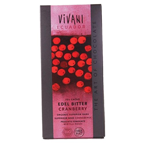 Vivani Organic Chocolate | Dark Choc & Cranberry | 1 x 100g von Vivani