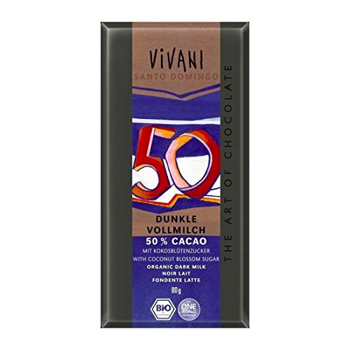 Vivani Organic Chocolate | Cocoa & Coconut Blossom Sugar | 2 x 10 x 80g von Vivani