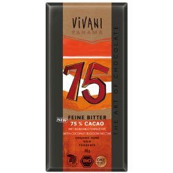 10er Pack Vivani Dark 75% Panama 80g 10er Pack Vivani Dark 75% Panama 80g von Vivani