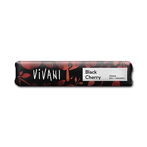 10er-SET Bio Schoko Riegel Black Cherry 35g Vivani von Vivani