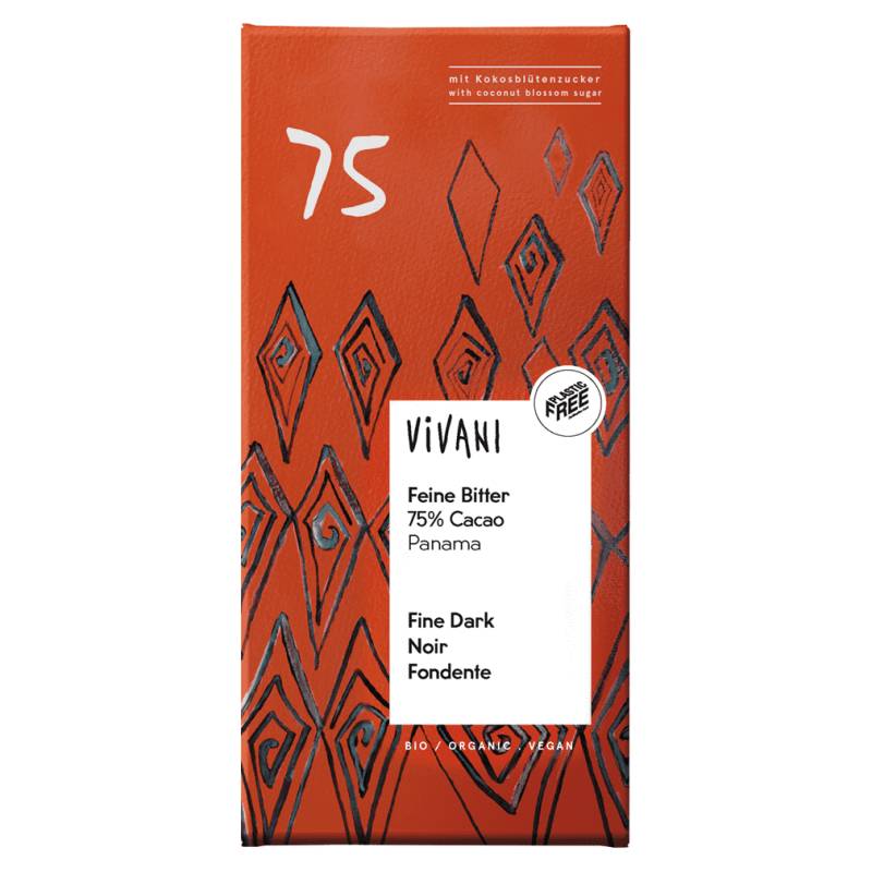 Bio Feine Bitter 75% Cacao von Vivani