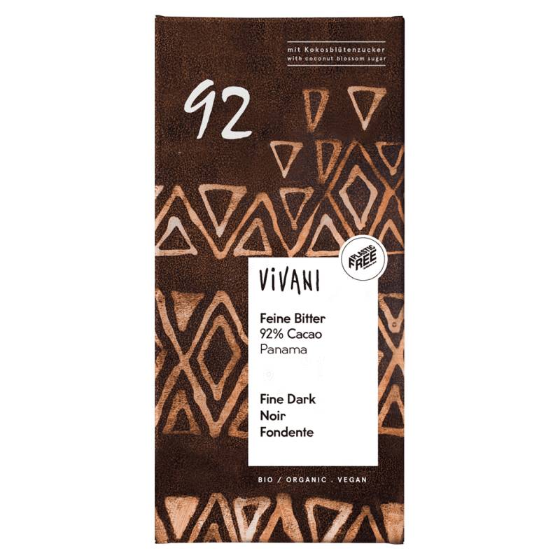 Bio Feine Bitter 92% Cacao von Vivani