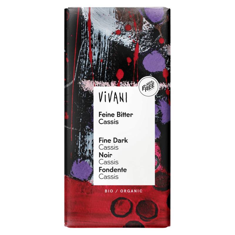 Bio Feine Bitter Cassis 60% Schokolade von Vivani