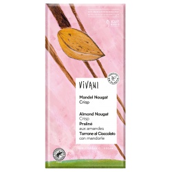 Dunkle Mandel-Nougat-Schokolade von Vivani