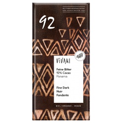 Feine Bitterschokolade mit 92% Kakao von Vivani