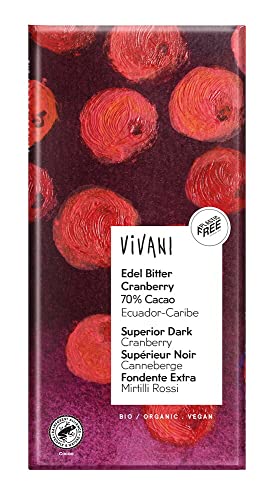 Vivani Bio Edel Bitter Cranberry 70% Cacao (2 x 100 gr) von Vivani