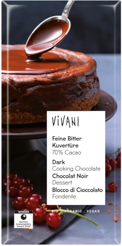 Feine Bitter Kuvertüre 70% Cacao 6 x 200 gr von Vivani