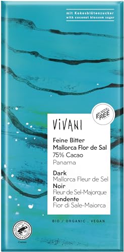 Vivani Bio Feine Bitter Mallorca Flor de Sal 75% Cacao Panama (2 x 80 gr) von Vivani