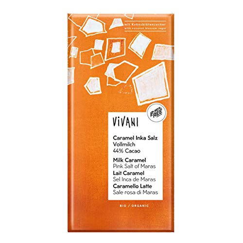 Vivani - Caramel Inka Salz m. 44% Cacao und Kokosblütenzucker - 80 g - 10er Pack von Vivani