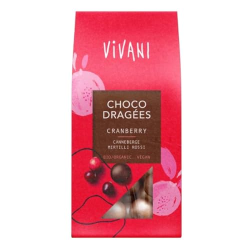 Vivani Choco Dragées, Cranberry, 75g (1) von Vivani