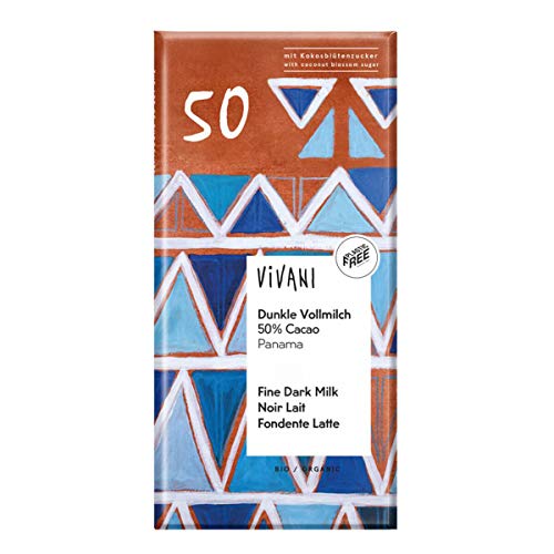 Vivani - Dunkle Vollmilch 50% Cacao Panama mit Kokosblütenzucker - 80 g - 10er Pack Vivani - Dunkle Vollmilch 50% Cacao Panama mit Kokosblütenzucker - 80 g - 10er Pack von Vivani