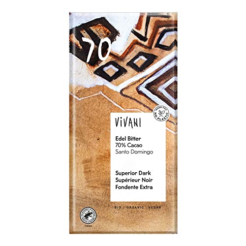 Vivani Edel-Bitter (Ecuador) 70 % Cacao 100 g, 5er Pack (5 x 100 g) - Bio von Vivani