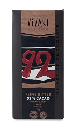 Vivani - Feine Bitter Schokolade 92 % Cacao Panama mit Kokosblütenzucker - 80 g - 10er Pack Vivani - Feine Bitter Schokolade 92 % Cacao Panama mit Kokosblütenzucker - 80 g - 10er Pack von Vivani