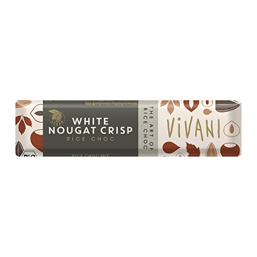Vivani - Weiße Nougat Crisp Schokoladenriegel, 35 g (4 Stück) von Vivani