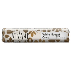 White-Nougat-Crisp-Riegel, vegan von Vivani