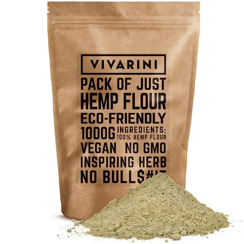 Vivarini Bio-Hanfmehl 1kg | Ursprüngliche Farbe, Geschmack und Aroma | Alternative für traditionelles Mehl | Wertvolle Nährstoffquelle | 1000g von Vivarini