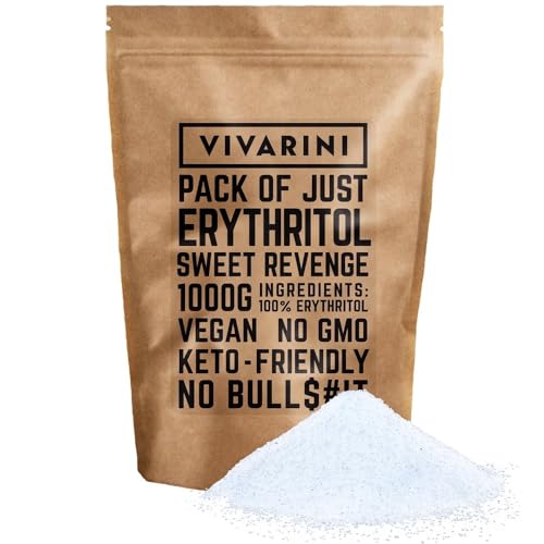 Vivarini Erythritol 1kg | Natürliche Alternative für herkömmlichen Zucker | Null glykämischer Index | Keine Kalorien | 1000g von Vivarini