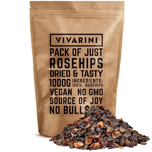 Vivarini Hagebutte 1kg | Zarter Geschmack | Fit als Snack | Zusatz zu Tee von Vivarini