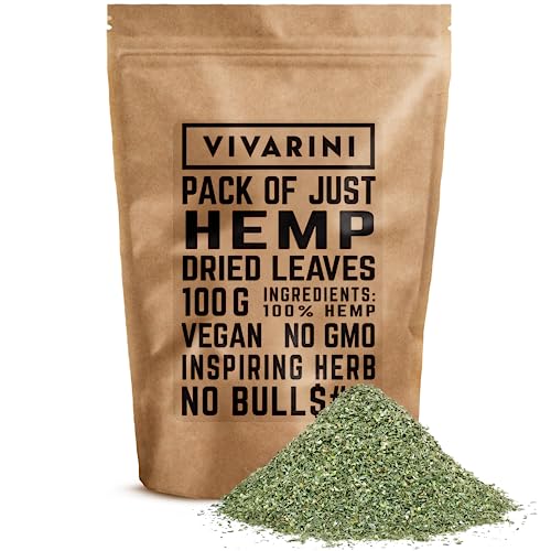 Vivarini Hanf 100g | Kräutergeschmack und tiefes Aroma | Hanf-Tee | Zusatz zu Aufgüssen - Tee und Mate Tee | Getrocknete Hanfblätter | 0,1kg von Vivarini