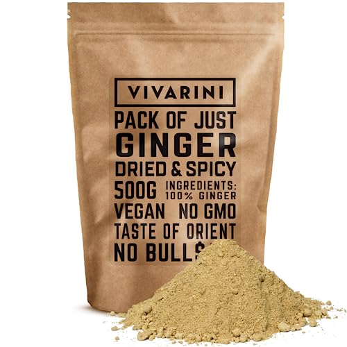 Vivarini Ingwer 1kg | Interessanter, scharfer Geschmack | Orientalisches Gewürz | Zusatz zu Tee, Mate Tee, Speisen und Desserts | Wertvolle Nährstoffquelle | Gemahlene Ingwerwurzel | 1000kg Vivarini Ingwer 1kg | Interessanter, scharfer Geschmack | Orientalisches Gewürz | Zusatz zu Tee, Mate Tee, Speisen und Desserts | Wertvolle Nährstoffquelle | Gemahlene Ingwerwurzel | 1000kg von Vivarini