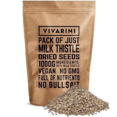 Vivarini Mariendistel 1kg | Kräutergeschmack und tiefes Aroma | Ideale Ergänzung für Aufgüsse - Tee und Yerba Mate und Gerichte | Mariendistelsamen | 1000g von Vivarini