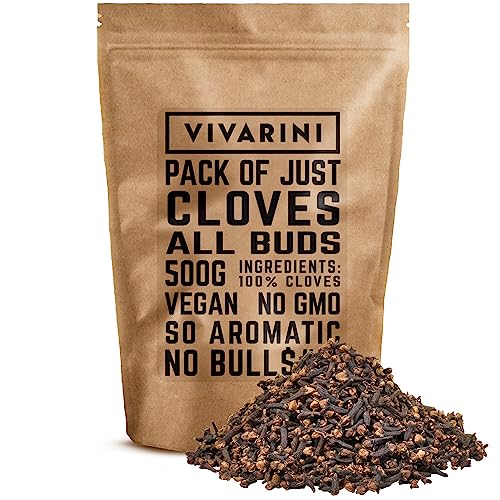 Vivarini Nelken 500g | Charakteristischer, würziger Geschmack und tiefes, würziges Arom | Zusatz für Aufgüsse - Tee und Mate Tee und Gerichte | 0,5kg Vivarini Nelken 500g | Charakteristischer, würziger Geschmack und tiefes, würziges Arom | Zusatz für Aufgüsse - Tee und Mate Tee und Gerichte | 0,5kg von Vivarini